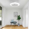 Airsurfer 19'' Ceiling Fan with Light & Remote for Small Bedroom White - 3 of 4