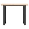 vidaXL Dining Table - Solid Pine Wood & Steel - 39.4"x19.7"x29.7" Brown Rectangular Table - Indoor/Outdoor use - Versatile for Home - 4 of 4