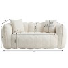 GDFStudio Cassie Modern 2-Seater Chenille Upholstered Tufted Soft Bean Bag Chair - 3 of 4