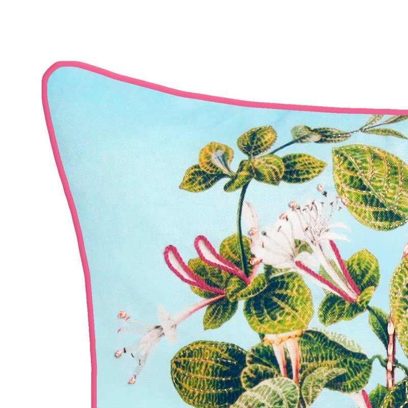 20&#34; x 20&#34; Leafy Floral Square Patio Throw Pillow - New York Botanical Garden, 4 of 8
