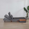 Modern Foldable Sofa Bed – Converts in 10 Sec, 6 Level Adjustable Backrest, Breathable Linen Fabric - 2 of 4