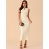 Seta T Women's Sleeveless Ribbed Knit Midi Sweater Dress - 3 of 4