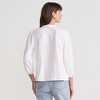 Lands' End Women's Lightweight Jersey Button Pintuck Top - 2 of 4