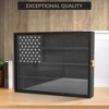 Orieon Military Display Case - Wood & Glass Wall Mount or Tabletop Showcase for Medals, Poker Chips. - 3 of 4