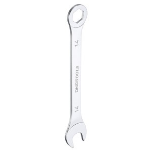 Unique Bargains CR-V Chrome Plated 6-Point Ended Box 15 Degree Offset Open End Metric Thin Combination Wrench - 1 of 4