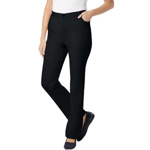 Woman Within Women's Plus Size Petite Perfect Side Elastic Denim Jean - 1 of 4