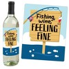 Big Dot of Happiness Let's Go Fishing - Fish Themed Birthday Party or Baby Shower Decorations for Women & Men - Wine Bottle Label Stickers - Set of 4 - 2 of 4