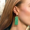 Ross-Simons Carved Green Jade and Pink Coral Drop Earrings in 14kt Gold Over Sterling - 3 of 4