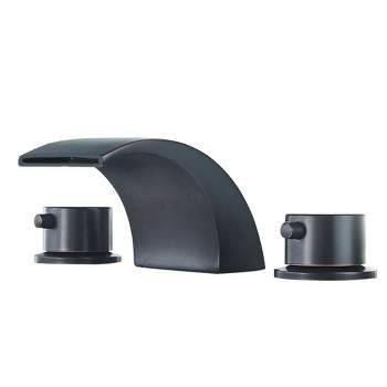 BWE 8 in. Widespread 2-Handle Bathroom Faucet With Led Light in Oil Rubbed Bronze