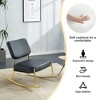 KTMBDW Rocking Chair Nursery, Upholstered Rocker, Reading Chair Modern Rocking Accent Chairs for Living Room, Nursery, Bedroom - 4 of 4