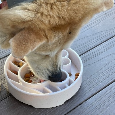 Java Mocha Speckle Slow Feeder Dog Bowl