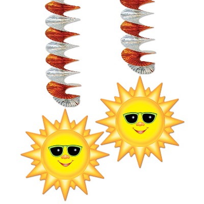 Beistle Sunburst Danglers, 30", (8/Pkg) Multicolored