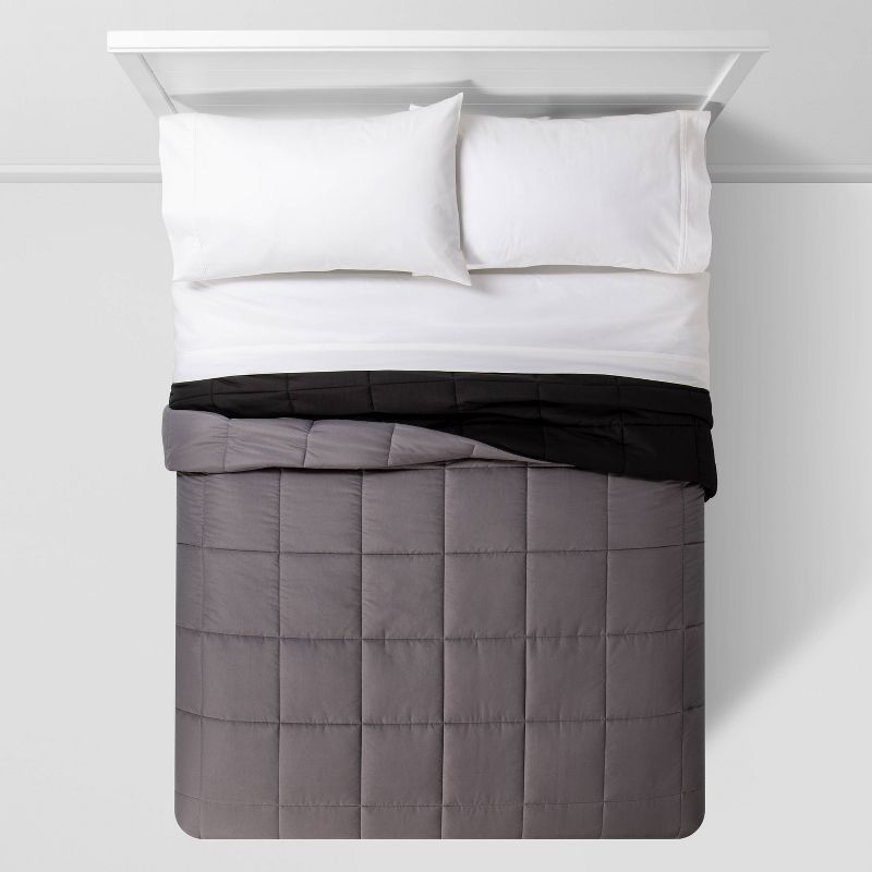 Reversible Microfiber Solid Comforter - Room Essentials™, 4 of 13