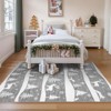 Christmas Area Rug, Washable Non Slip Holiday Carpet with Xmas Tree Reindeer Snowflake, Low Pile Accent Rug for Home - 4 of 4