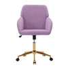 NicBex Office Chair Modern Height Adjustable Ergonomic Chair Computer Chair with 5 Casters and Golden Base for Office, Study, Bedroom, Lilac - 4 of 4
