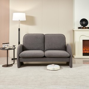 NicBex 59 Inch Loveseat Sofa Mid-Century Upholstered Lounge Couch with Soft Cushion for Living Room,Apartment - 1 of 4