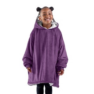 The Bare Homey - Kids Wearable Blanket - Fleece Side Pockets - 1 of 4