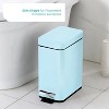 LunaLulinlk 1.3 gal Bathroom Trash Can, Stainless Steel, Blue - 2 of 4