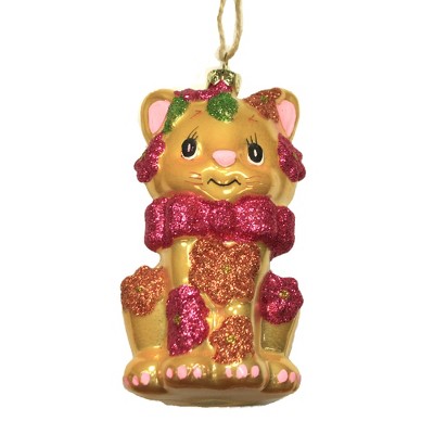 Holiday Ornament 4.25" Retro Kitten Sping Easter Kitsch Cat  -  Tree Ornaments
