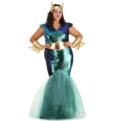 HalloweenCostumes 1X Women Women s Sea Siren Costume for Plus Size Blue Blue