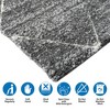 5'x7' Grey and Cream Area Rug ¨C Modern Low-Pile Indoor Rug, Durable 100% Polypropylene, Soft & Easy to Clean - Nertpow - 3 of 4
