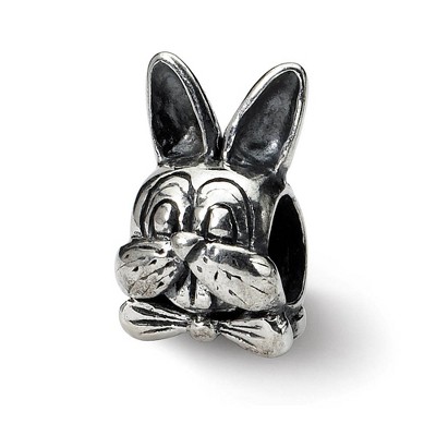 Black Bow Jewelry Sterling Silver Easter Bunny Bead Charm