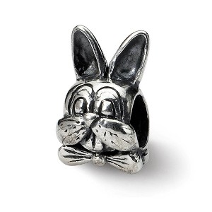 Black Bow Jewelry Sterling Silver Easter Bunny Bead Charm - 1 of 3