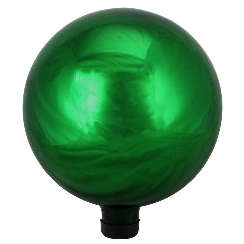 Northlight 10" Emerald Green Shiny Outdoor Garden Gazing Ball, 1 of 4