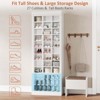 10-Tier Shoe Storage Cabinet, Tall Wooden Shoe Rack with 27 Cubbies - 4 of 4