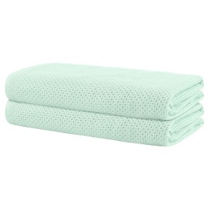 Unique Bargains Set Soft Highly Absorbent Quick Drying Bath Towel 2 Pcs - 1 of 4
