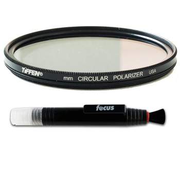 Tiffen 49mm Circular Polarizer Polarizing Lens Filter and Lens Cleaning Brush Kit