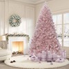 TackView Prelit Artificial Christmas Tree, Tinsel Fake Christmas Tree with Warm White LED Lights, Metal Stand - 4 of 4