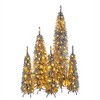 YOOCOZZ Xmas Decoration-8, 6, 4FT 5-set Slim Artificial Christmas Tree With Snow Flocking,1820 PE Branch Tips, 350 LED Lights with 11 Lighting Modes - 2 of 4