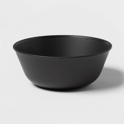 160 oz Square Black Plastic Large Modern Serving Bowl - 11 x 11