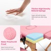 84''L Spa Bed Portable Lash Bed Massage Bed Foldable Spa Tables Adjustable 2 Fold with Rolling Travel Case - 3 of 4