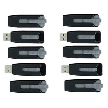 Verbatim® 32-GB Store ‘n’ Go® V3 USB 3.2 Gen 1 Flash Drives, Business Bulk 10 Count, Gray