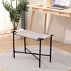 NicBex Modern Shoes Stools with Metal Frame,Ottomans for Bedroom,Living Room,Entryway - 2 of 4