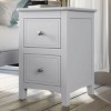 Streamdale 2 Drawers Solid Wood Nightstand End Table in White - 2 of 4