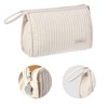 Unique Bargains PU Leather Makeup Bag Large Makeup Bag Make Up Brush Organizer Bag Toiletry Bag for Women 1 Pcs - 3 of 4