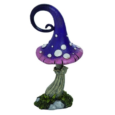 Transpac Resin 10" Blue Spring Mushroom Figurine