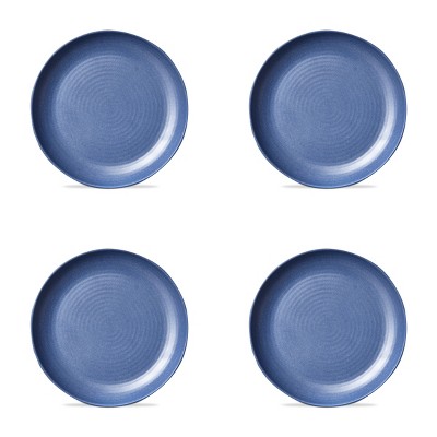TAG Denim Blue Brooklyn Melamine Brooklyn Melamine Plastic Dinning Salad Plate Dishwasher Safe Indoor/Outdoor 9x9 inch Salad Plate Set 4