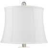 360 Lighting Modern Coastal Table Lamps 24 1/2" High Set of 2 White Ceramic LED White Softback Drum Shade for Bedroom Living Room House Nightstand - 2 of 4