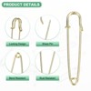 Unique Bargains Durable Sewing Upholstery Spring Lock Blanket Bulk Large Safety Pins 30 Pcs - 2 of 4