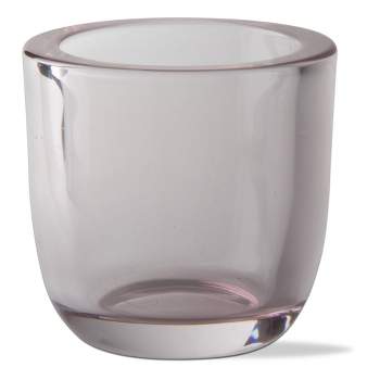 tagltd Classic Tealight Holder Blush Glass Candle Holder, 3.14L x 3.14W x 3.07H inches