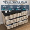 Resenkos Rustic Boho Wood Dresser for Bedroom with 6 Drawers, Hollow Design Storage Organizer Bedroom Furniture, Natural Brown - 3 of 4