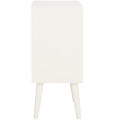Pomona Antique White Mid-Century 3-Drawer Transitional Accent Table