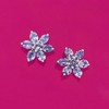 Ross-Simons 2.10 ct. t.w. Tanzanite Flower Earrings in Sterling Silver - 3 of 4