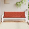 vidaXL Garden Bench Cushions Seat Pads - 2 Pcs Outdoor/Indoor Patio Furniture Cushions, Melange Red, 78.7"x19.7"x2.8" - 3 of 4