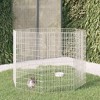 vidaXL Animal Enclosure Silver Galvanized iron 21.3 x 39.4 in per panel - 2 of 4