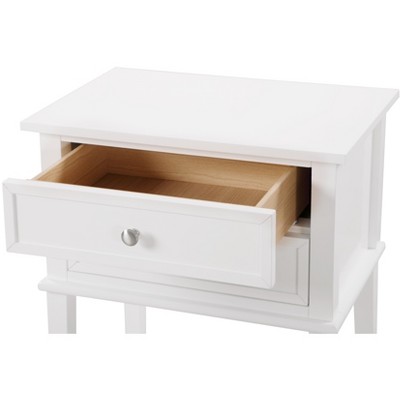 Newton Classic White 2-Drawer Nightstand in Solid & Manufactured Wood